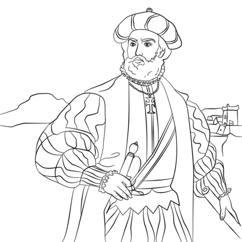 Vasco Da Gama Coloring Page